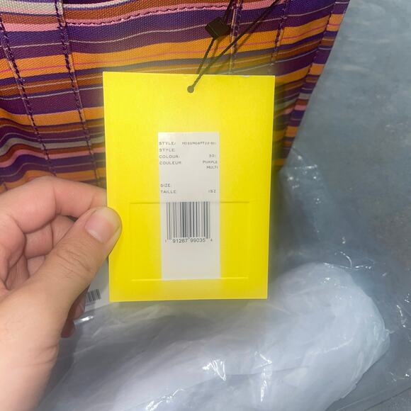 Auth MARC JACOBS The Leather Mini Traveler Tote Bag H055M06PF22-501 Purple Multi - Picture 6 of 9